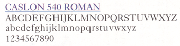 Caslon 540 Roman