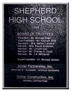 Board of Trustees Cast Plaque
