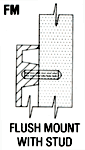 Mounting Method Flush Mount with Stud