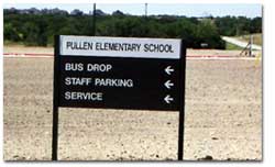 Pullen Elementary School Post and Panel Sign
