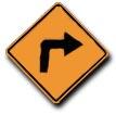 Warning Signage W1-1R